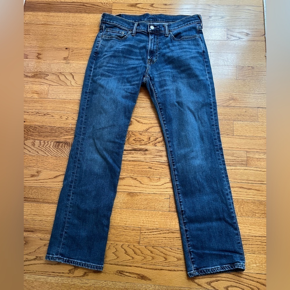 Abercrombie & Fitch Men’s Kenna Straight Stretch Denim Jeans Size 31/30 - Picture 2 of 4